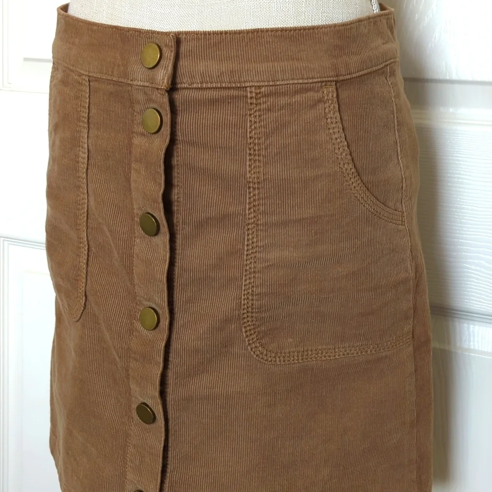 Tory Burch Lucitano Oatmeal Corduroy Skirt